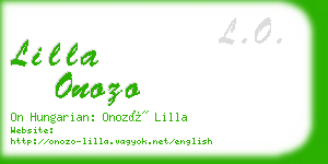 lilla onozo business card